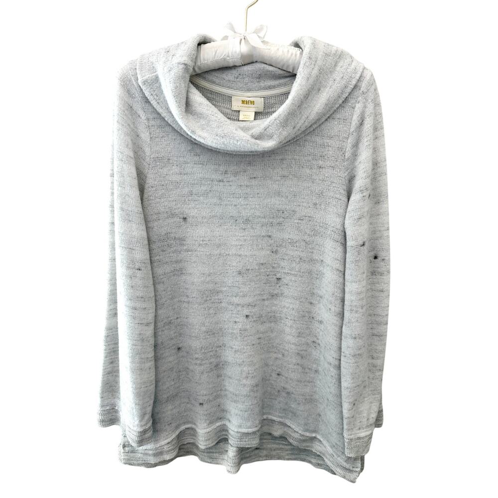 ANTHROPOLOGIE | Maeve Gray Lightweight Cowl Neck Sweater Top | Small
